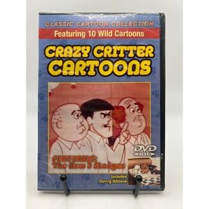 Crazy Critter Cartoons *NEW SEALED* DVD The 3 Stooges & Merry Kittens Classic